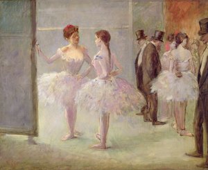 Bailarines en las alas de la Ópera, c.1900 de Jean Louis Forain